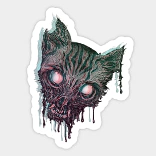 Zombie Cat from the Dead Sticker